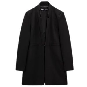 ZARA Inverted Lapel Long Blazer, size S